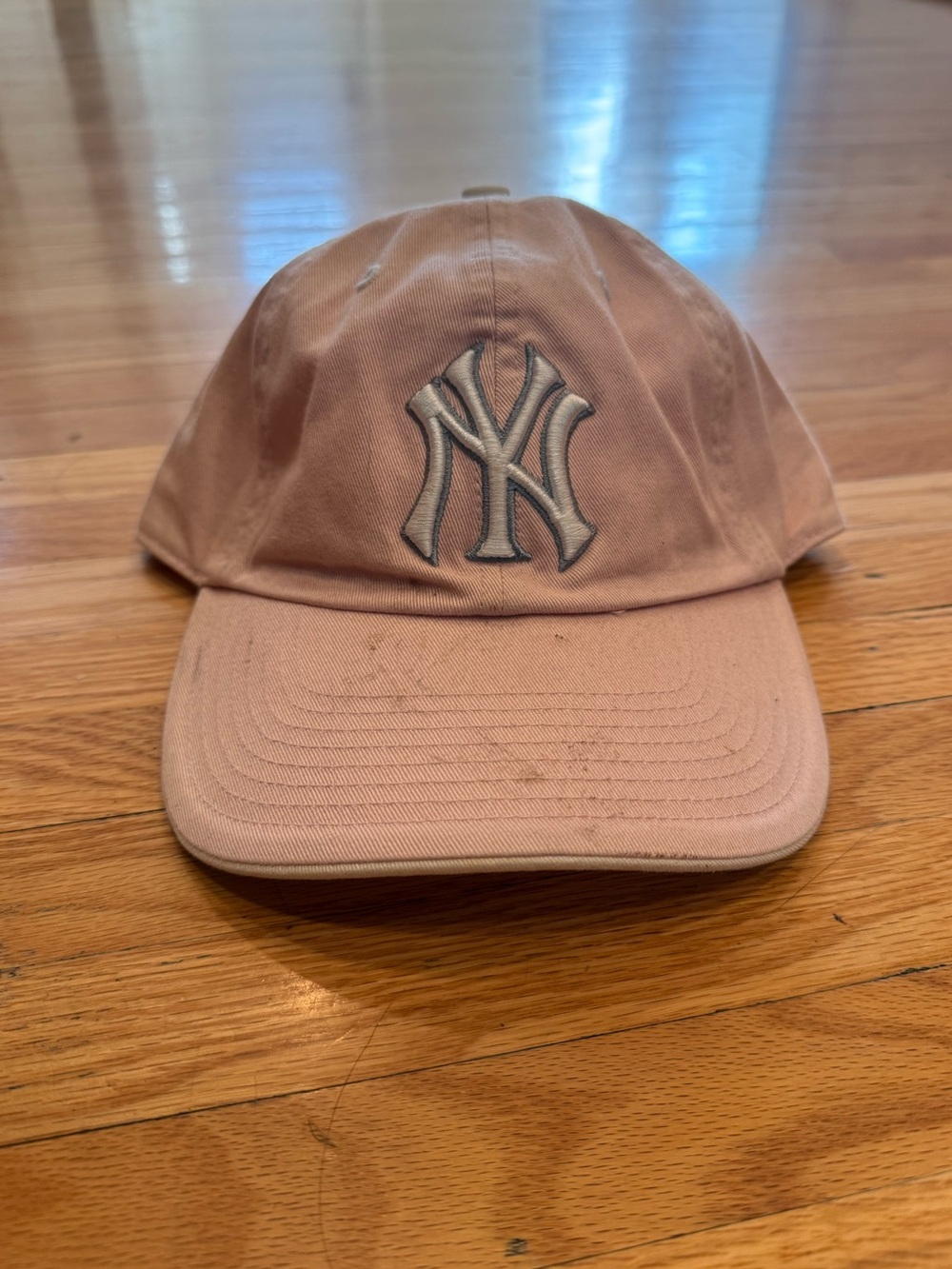 New York Logo Pink Baseball Cap with Embroidered NY Emblem